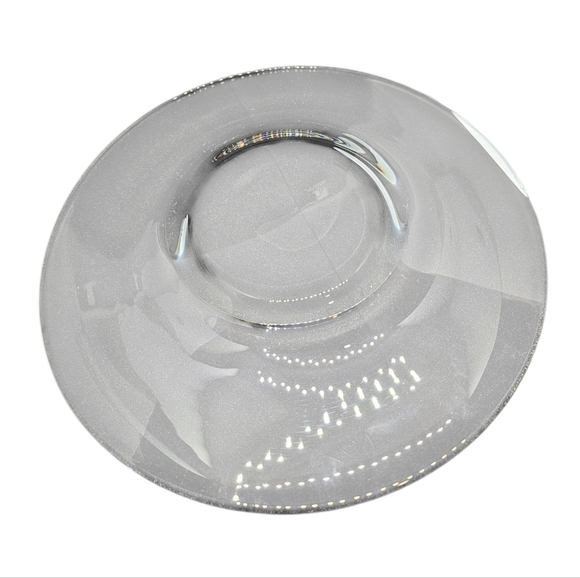 Steuben Art Glass 8 1/2" Clear Plate Vintage 1930s - Picture 5 of 8